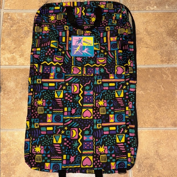 RARE! 1990’s BODY WORKS GYM, DANCE, TOTE, Garment Bag Zip Luggage Weekender - Picture 6 of 12